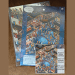 1 sheet Large Market scene sticker set