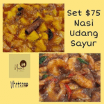 Set Combo Nasi, Udang & Sayur